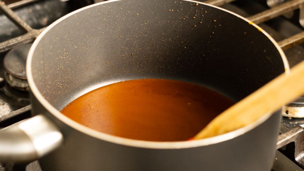 Teriyaki sauce with cornstarch added