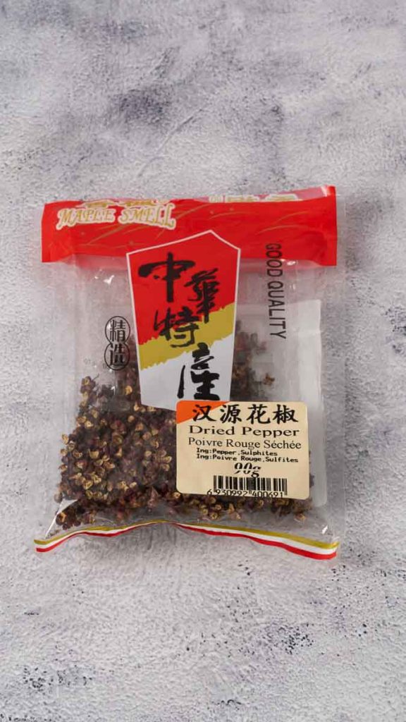A bag of high quality Sichuan peppercorns